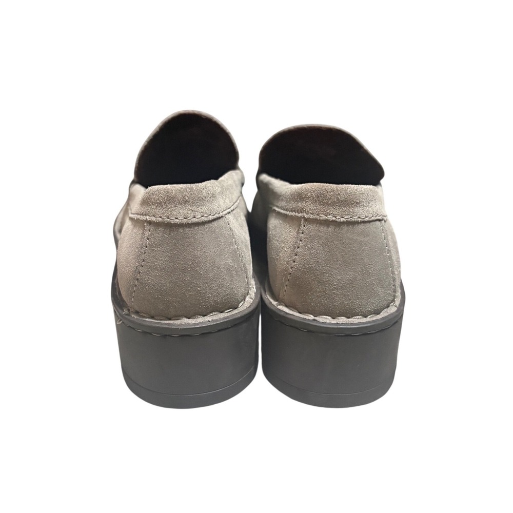 Born Carrera Penny Loafers Women 9 Grey Suede Lug Sole Slip On NWOT BR0041755 - Picture 5 of 8